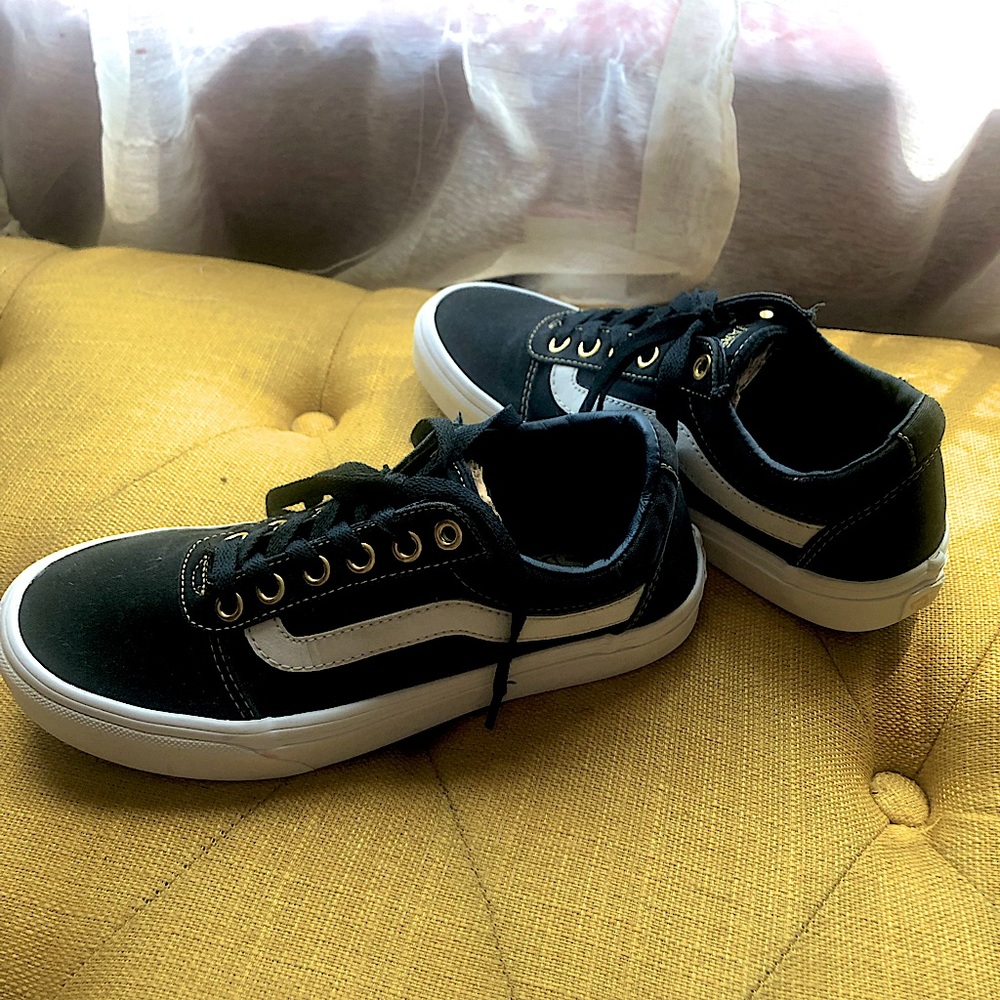 Vans black/white/gold